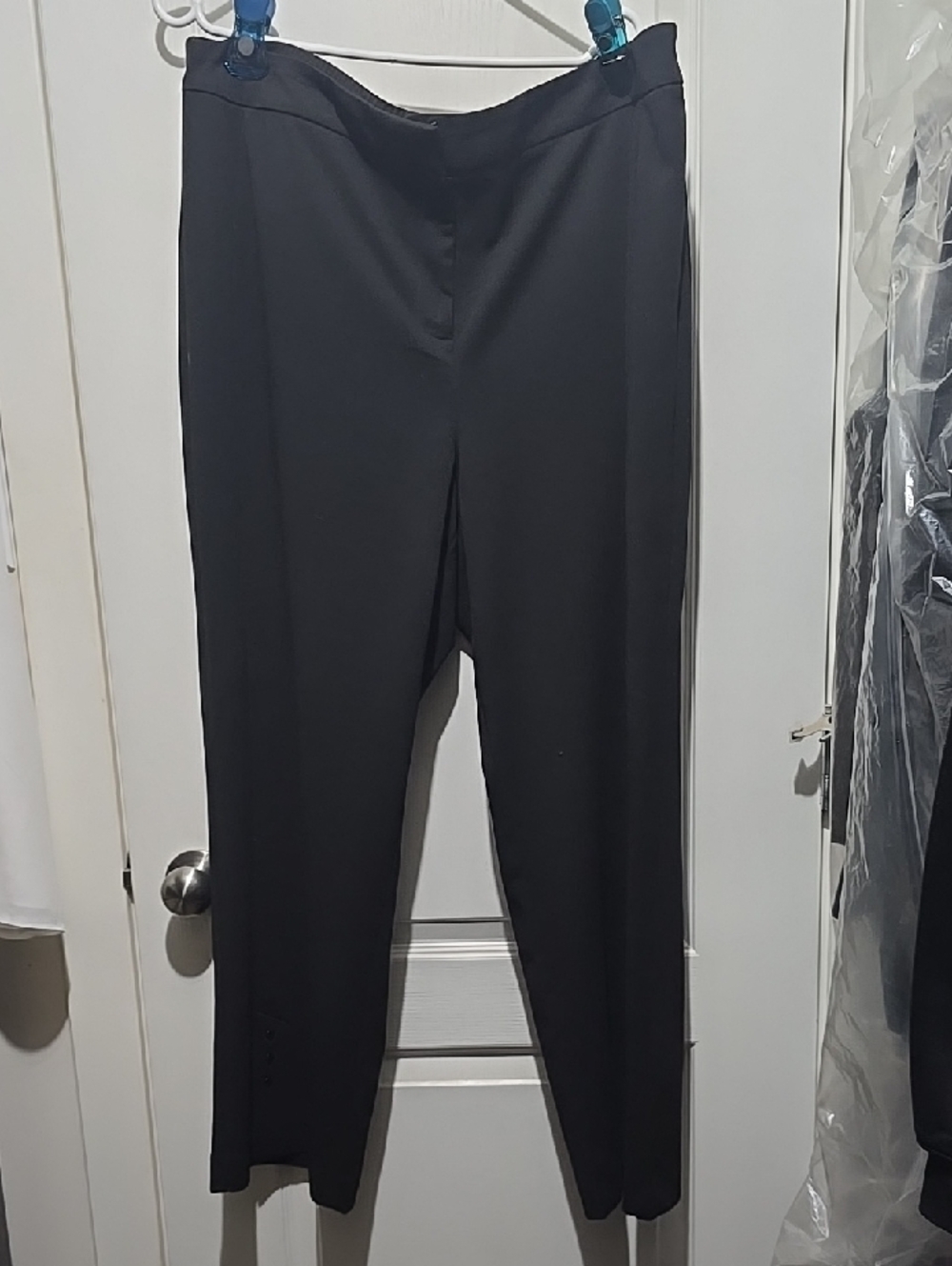 Aura Straight-Leg Black Pull-On Pants